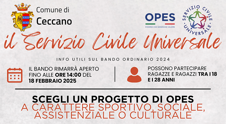 Servizio Civile Universale – pubblicato il nuovo bando – 2025